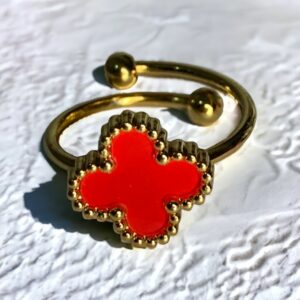Anillo Clover rojo