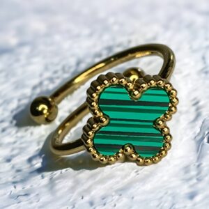 Anillo Clover verde