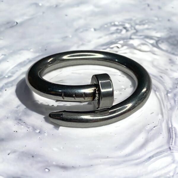Nail Ring -Clavo-plateado